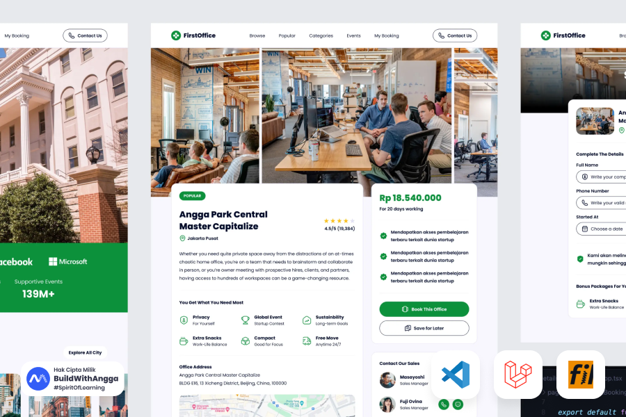 Tutorial Laravel 12, Midtrans Payment, Filament 3, Spatie Role: Bikin Web Sewa Kantor